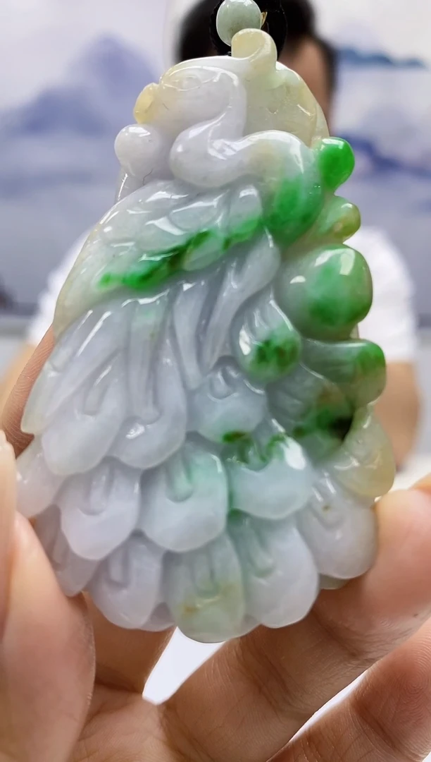 定制翡翠未镶嵌5161xx-毛货挂件22