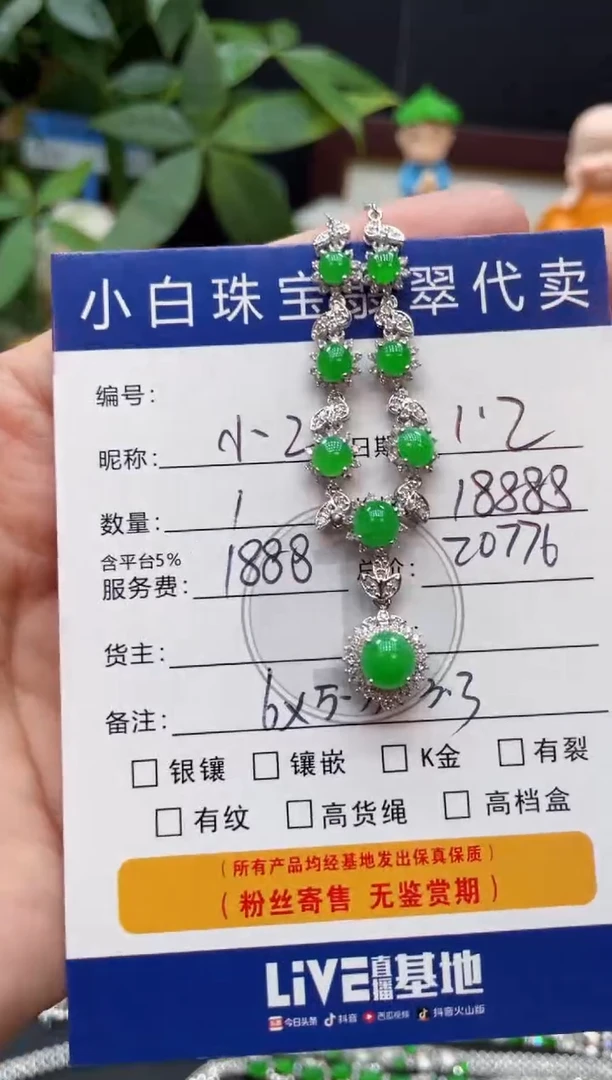 套链18K金镶嵌翡翠小****宝套链