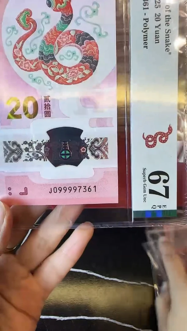 塑料2025 蛇钞 单张  099997361