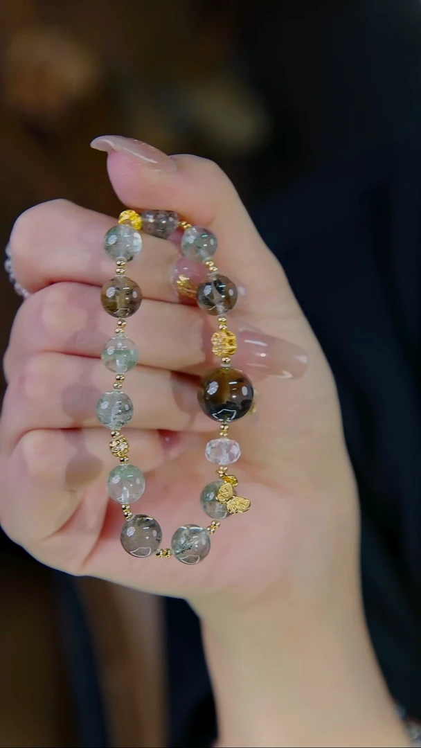 未镶嵌手链水晶巴西绿幽设计款6675