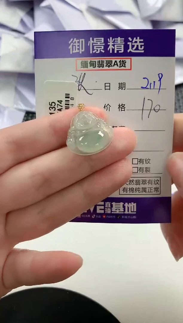 【闪购商品】翡翠颈饰18K金镶嵌3