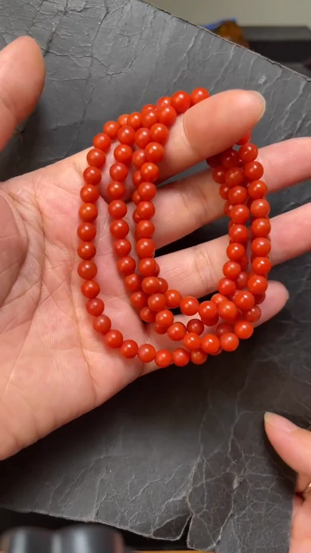 未镶嵌112南红玛瑙多圈--