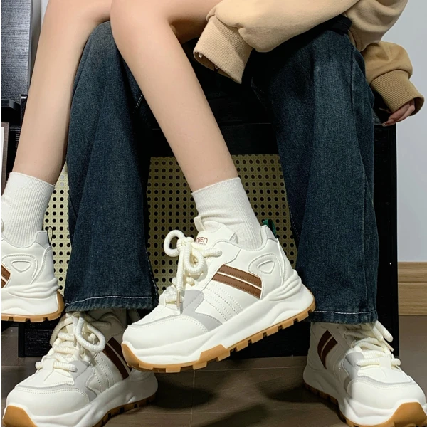 人本情侣鞋爆款老爹鞋春季新款厚底鞋子男女爆款轻便运动休闲潮鞋