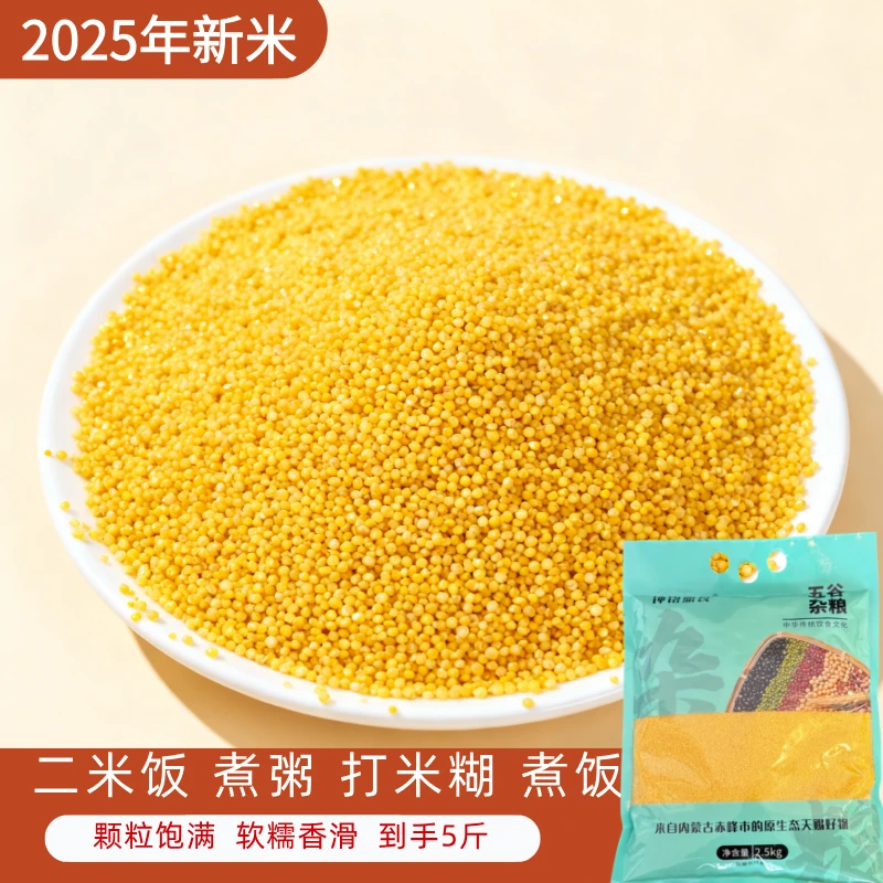 【青姐宠粉专属】内蒙敖汉黄小米色泽金黄5斤*1袋