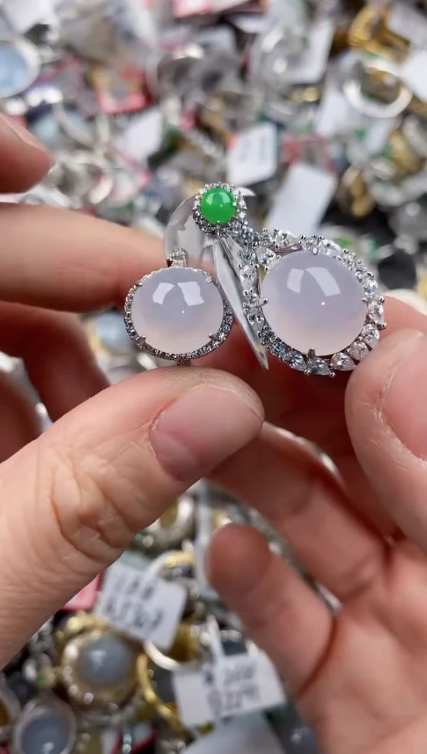 银S925镶嵌戒指翡翠555    8