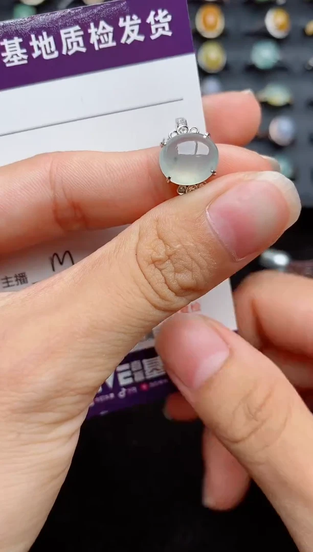 银S925镶嵌戒指翡翠11
