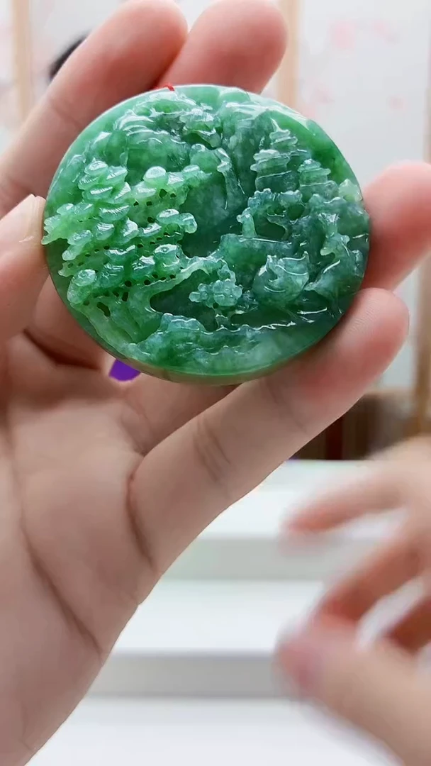 未镶嵌定制翡翠4852bb-毛货挂件67