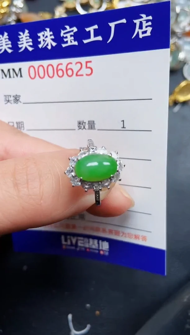 翡翠银S925镶嵌颈饰6625