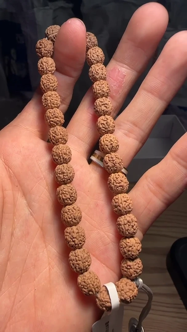 手串金刚菩提超头原桩黄点龙手持-8mm