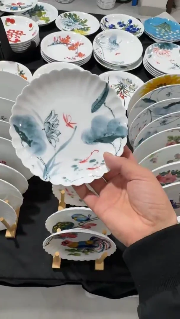 其他景德镇高温瓷（菊花碟）