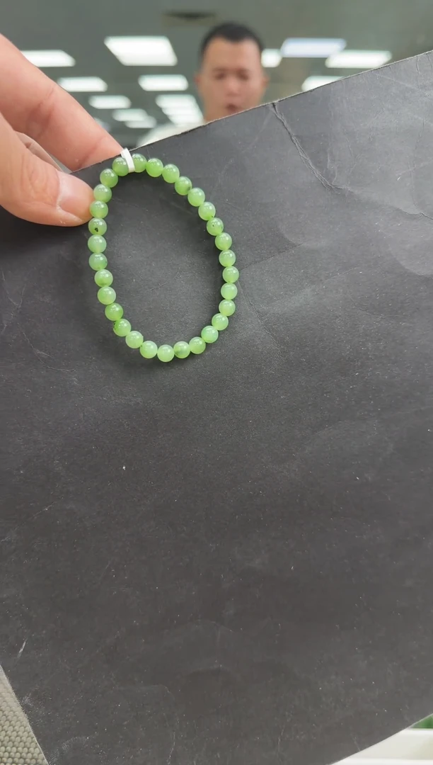 未镶嵌手链和田玉乌兰海手串6m*30