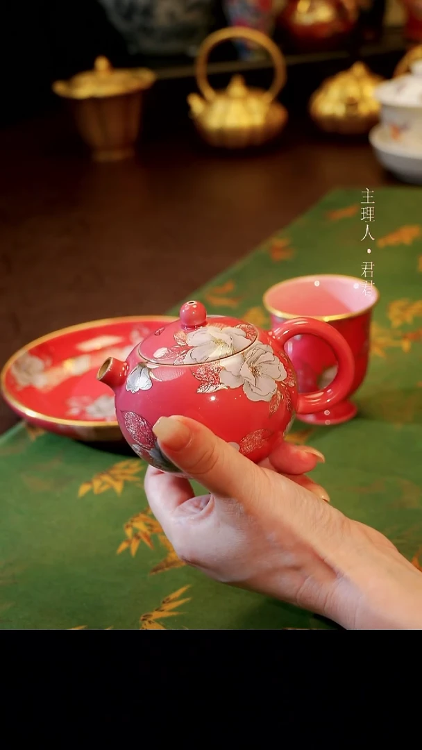 茶杯紫砂【宜景窑冰梅粉系列】西施