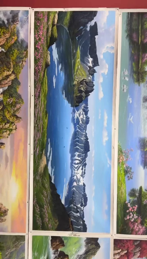 油画【68号】约2.2米*80cm丨朝鲜原创纯手绘孤品油画丨顺丰包邮