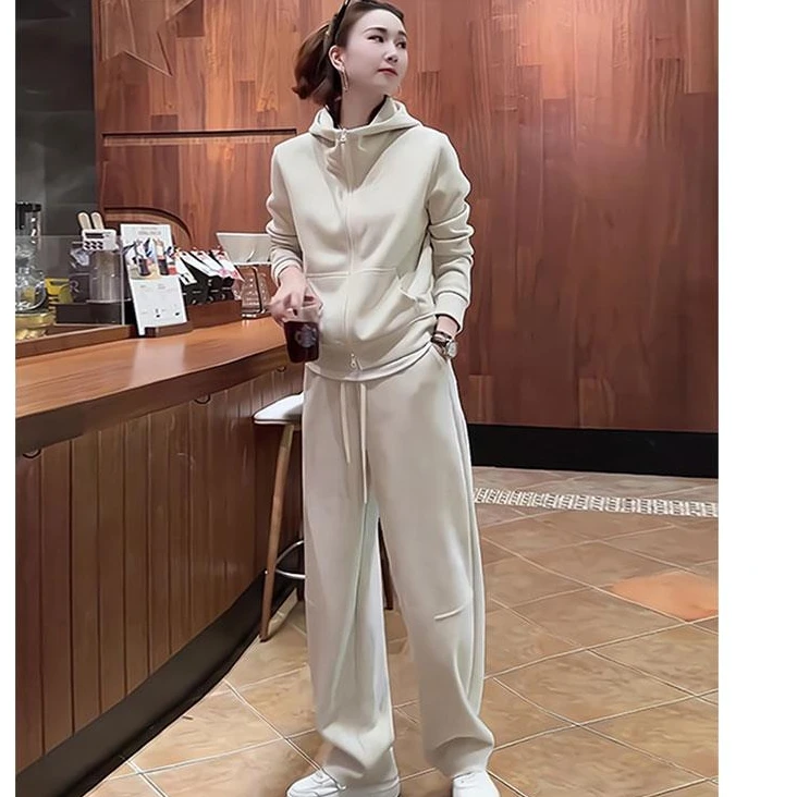 超火新款高级感休闲运动服套装女春秋时尚减龄宽松卫衣两件套女款