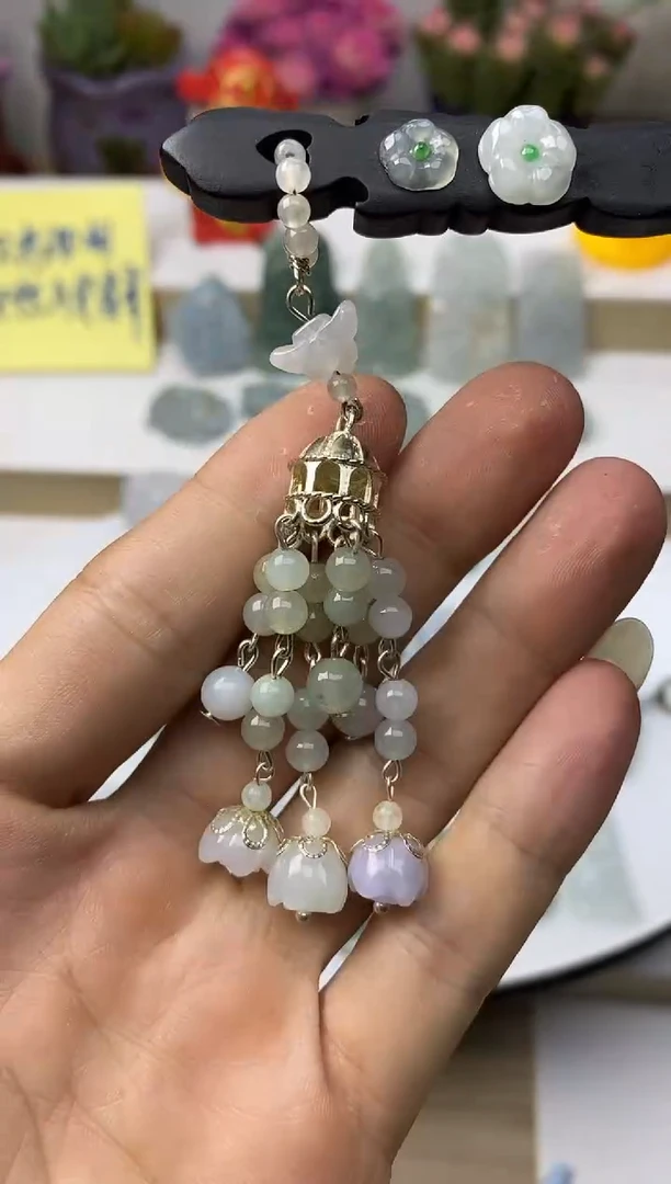 颈饰未镶嵌翡翠天然缅甸翡翠A货发簪