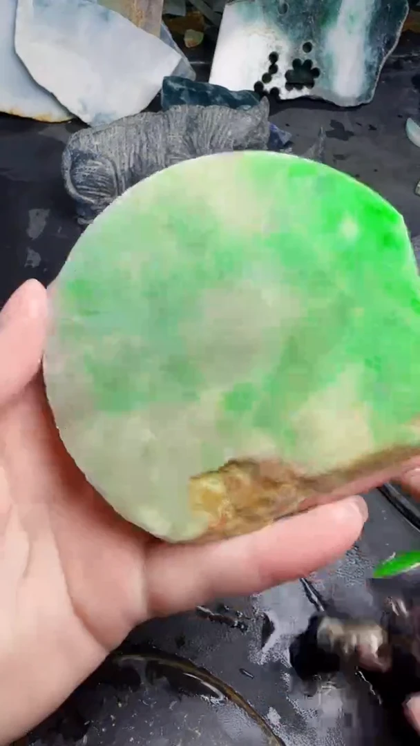 未镶嵌挂件翡翠唐*豆天然翡翠028