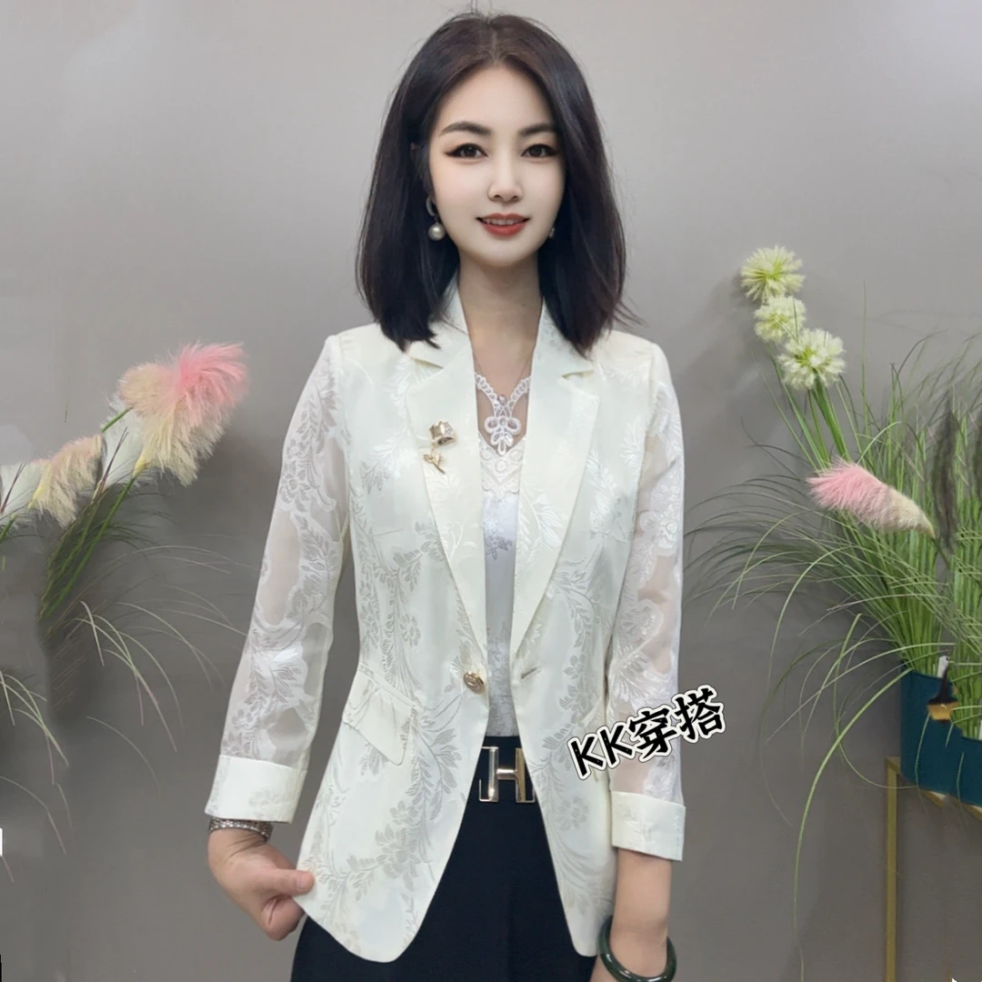 【KK】SJ2526夏季新款时尚设计款八分袖气质百搭防晒小西服