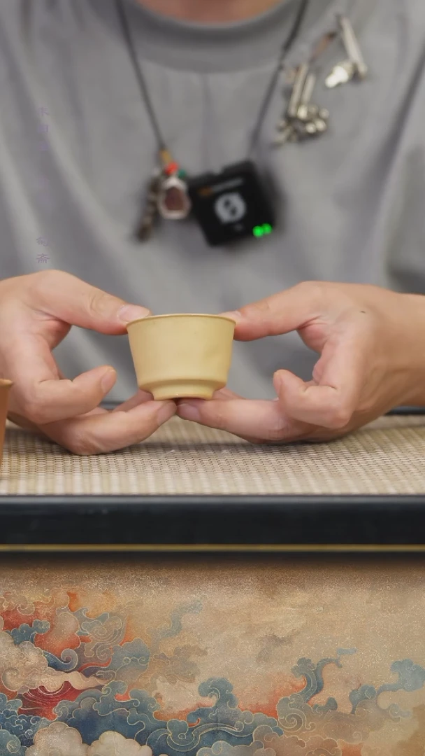 茶杯紫砂蜜蜡黄-空蝉茶杯