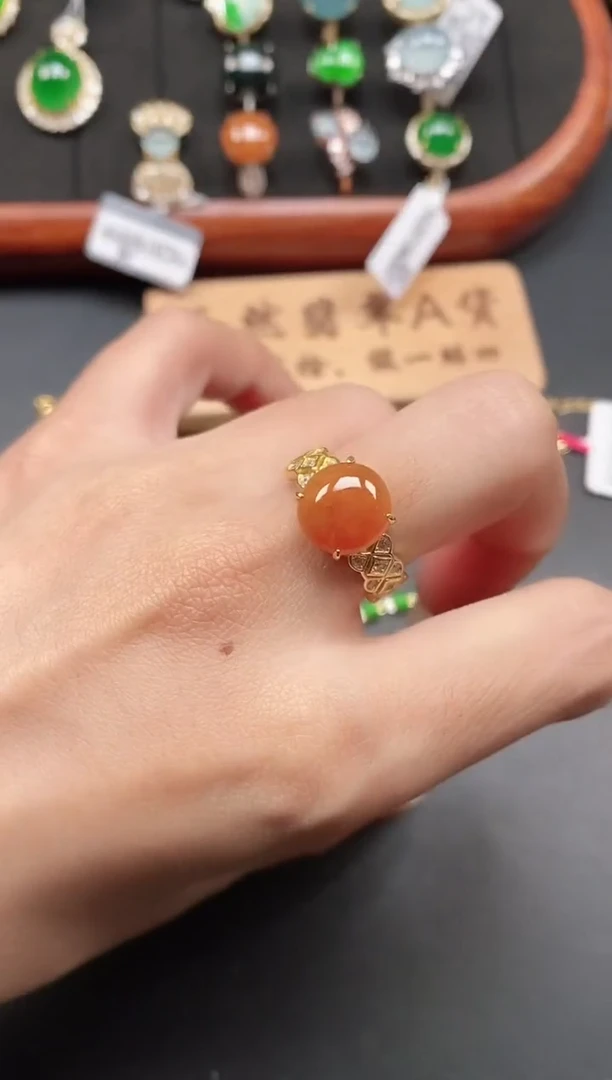 银S925镶嵌戒指翡翠111