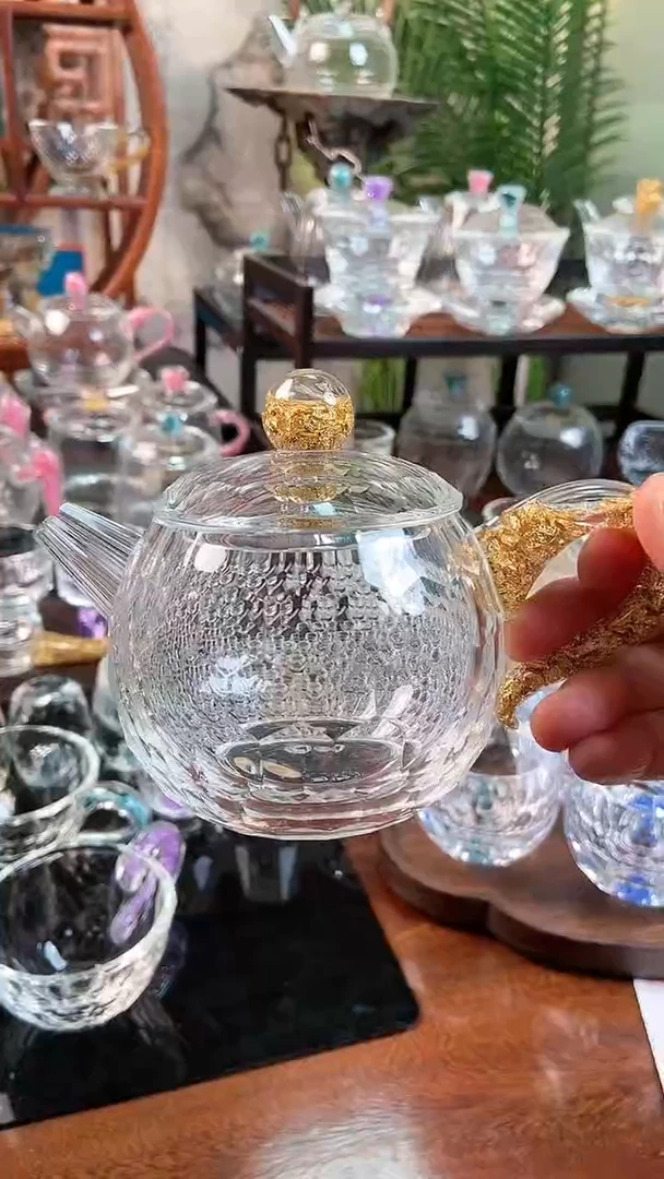 【闪购商品】玺宴金箔水晶西施壶+75咖啡杯
