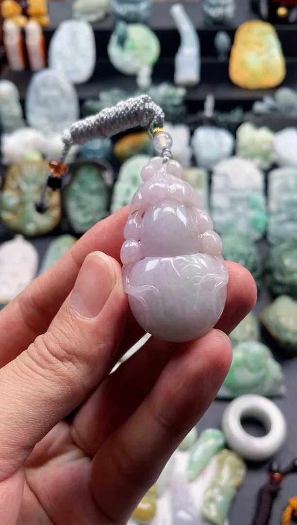 颈饰未镶嵌翡翠9  天然翡翠a货  葫芦