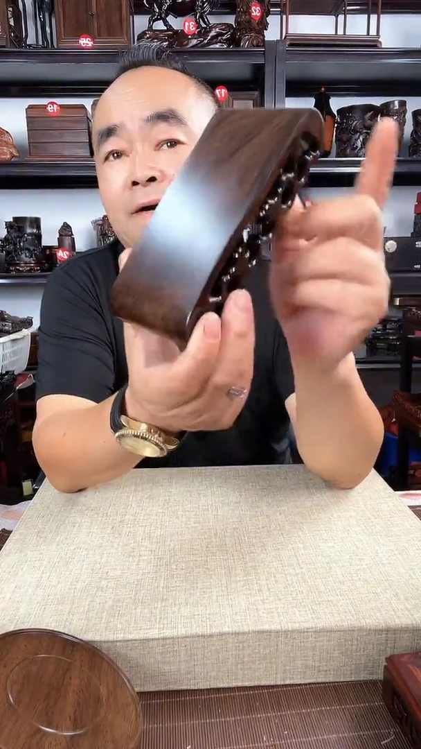 木双龙底座老李红木工艺品
