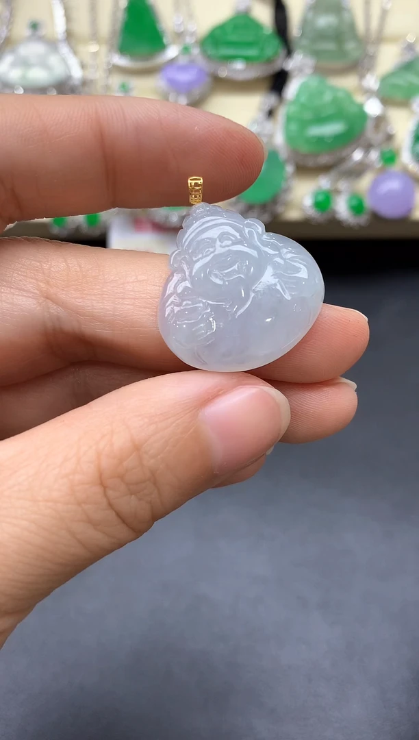 颈饰18K金镶嵌翡翠33-中国好珍宝