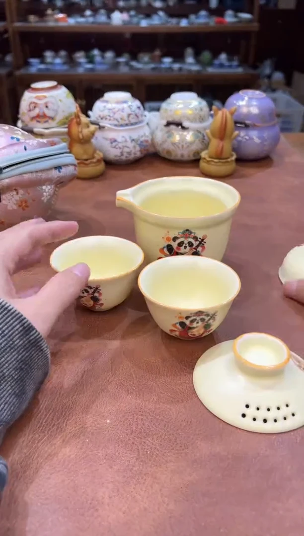 真的很便宜会开片的旅行茶具