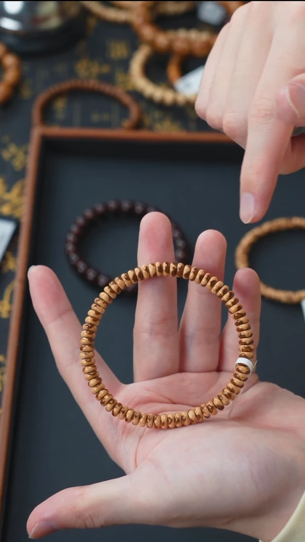 手串紫金鼠实心花皮算盘珠      10815