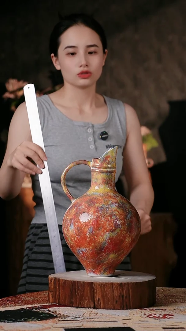 摆件景德镇高温陶瓷微瑕花器（6*31