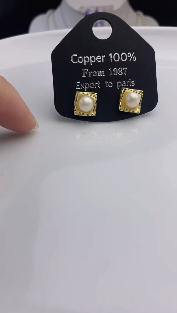 合金耳饰淡水珍珠29