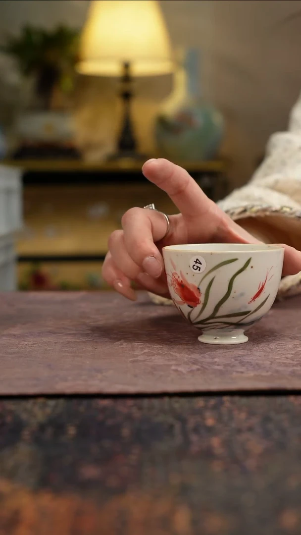 杯景德镇陶瓷杯碗柴烧多人