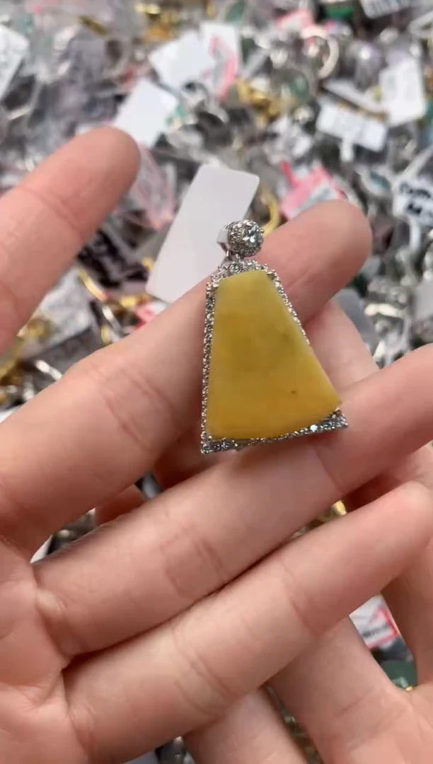 银S925镶嵌戒指翡翠111  7