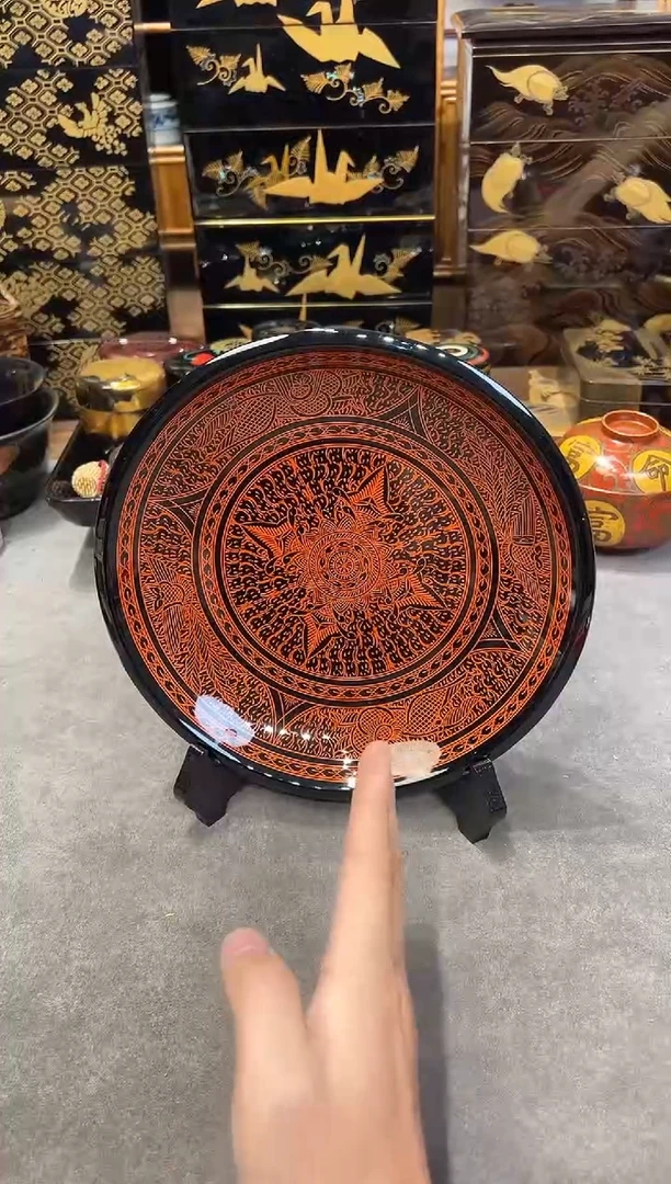 蒟酱 赏盘  大漆漆器大漆漆器