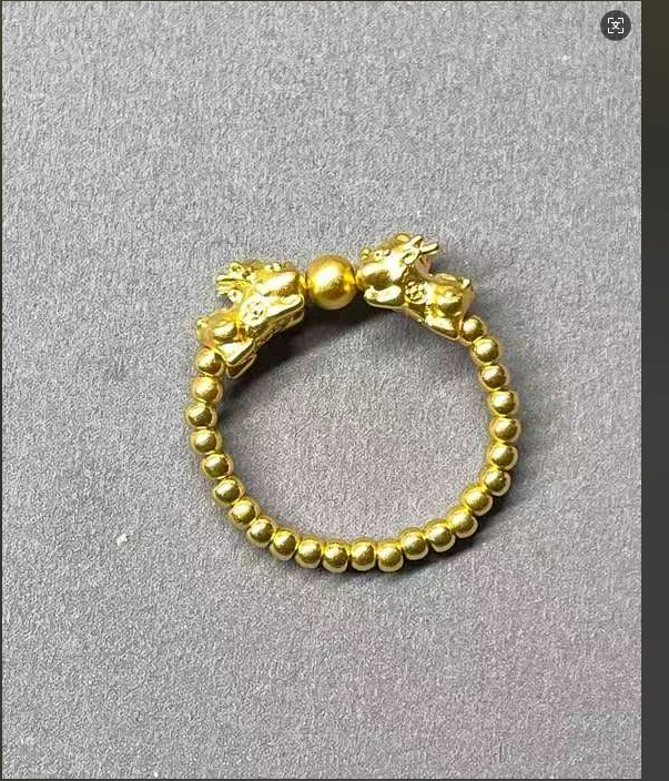 B(041)足金{卡8貔貅宝宝2个+卡2金珠24颗+卡3.5金珠1颗