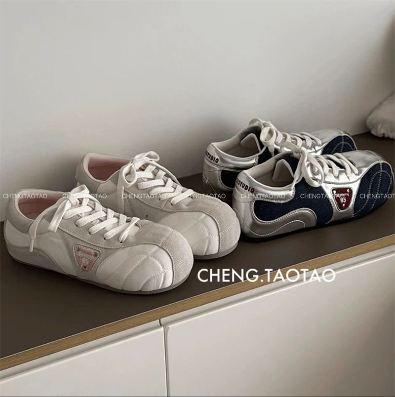 【程淘淘】泡芙鞋丨内增高丑萌大头德训鞋新款休闲运动复古保龄球鞋