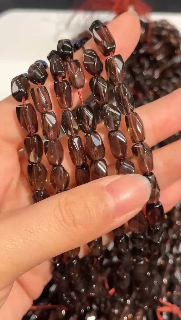水晶手链未镶嵌7号茶水晶随行长条（半成品）