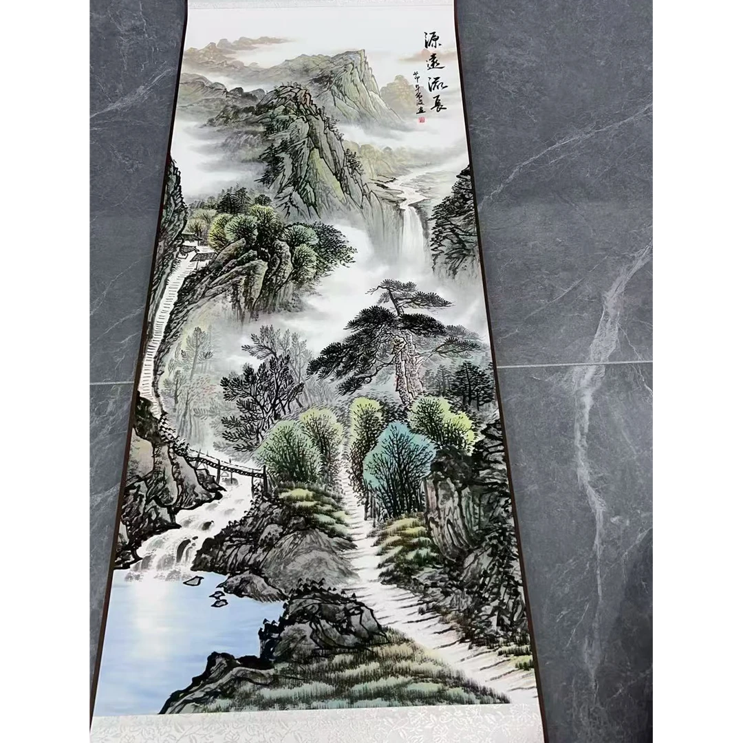 （源远流长）两尺高清数字还原玄关走廊中堂 居家装饰挂画