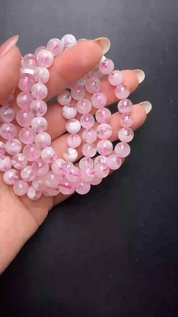 未镶嵌手串水晶粉幽灵手串8m+ 多样性发一  M55371X