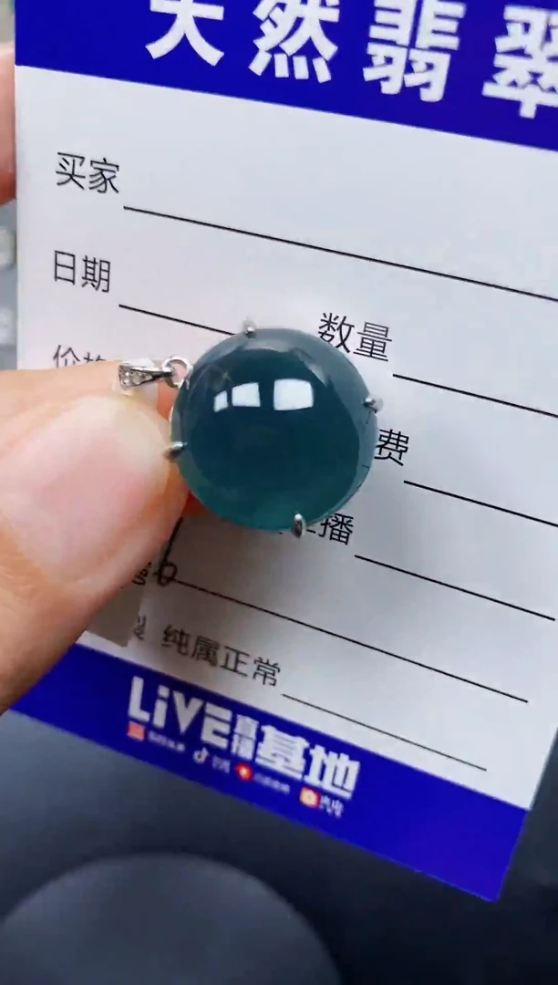 颈饰银S925镶嵌翡翠76