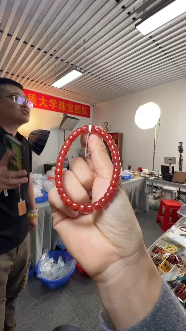 未镶嵌手串南红玛瑙南红玛瑙直切桶珠约6-7mm+手串