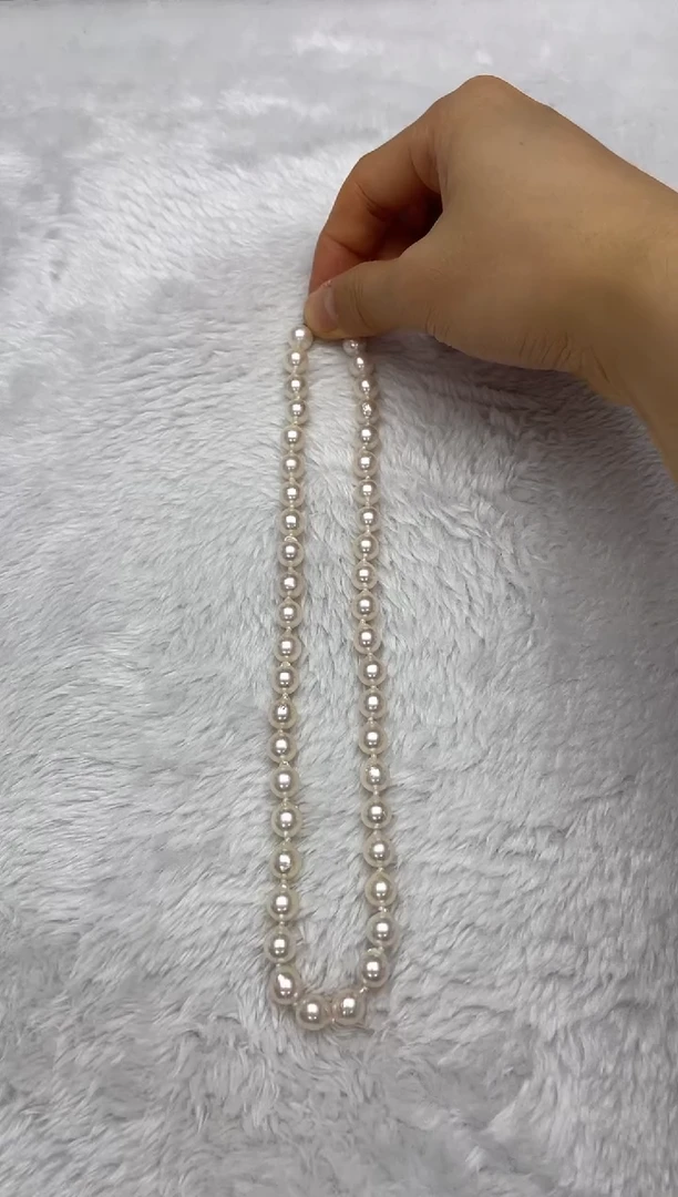 项链银S925镶嵌海水珍珠AK8-8.5mm