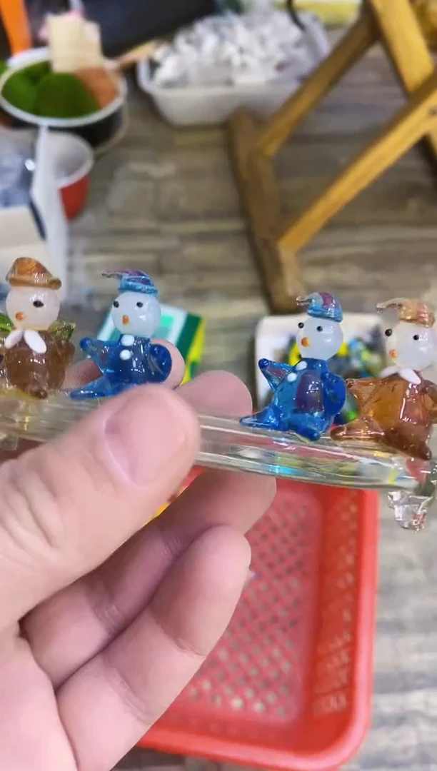 【闪购商品】琉璃手工艺品微瑕凳子人