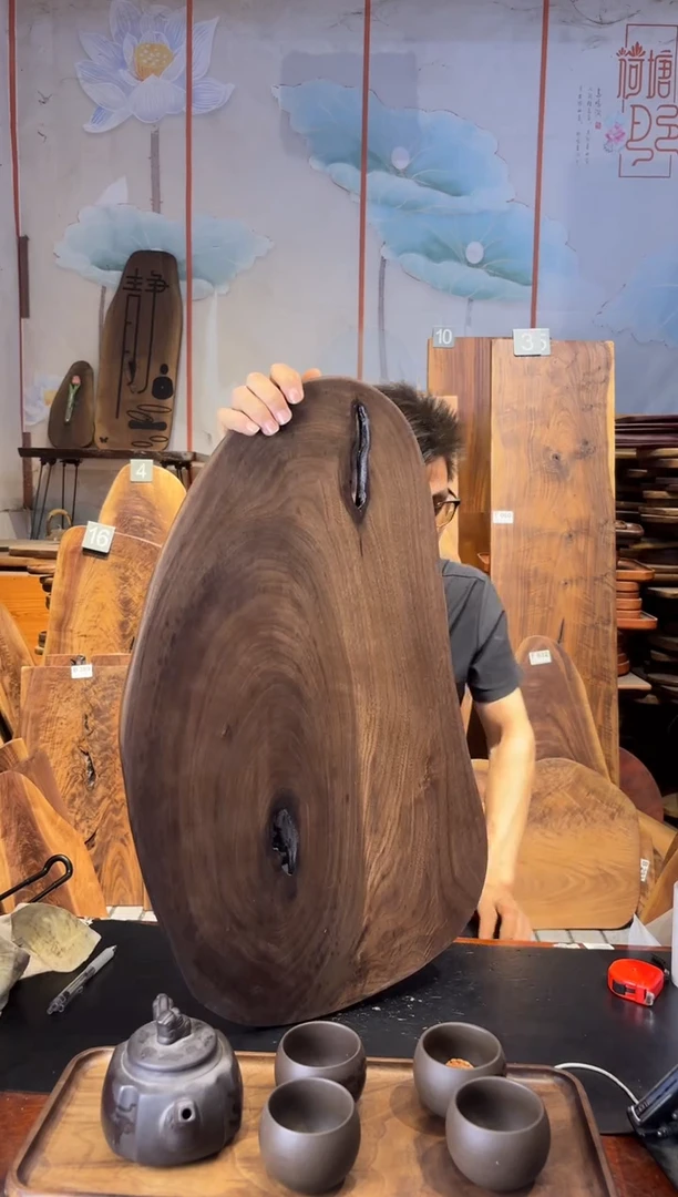 黑胡桃木干泡茶盘原木没有完美品，介意瑕疵请勿下