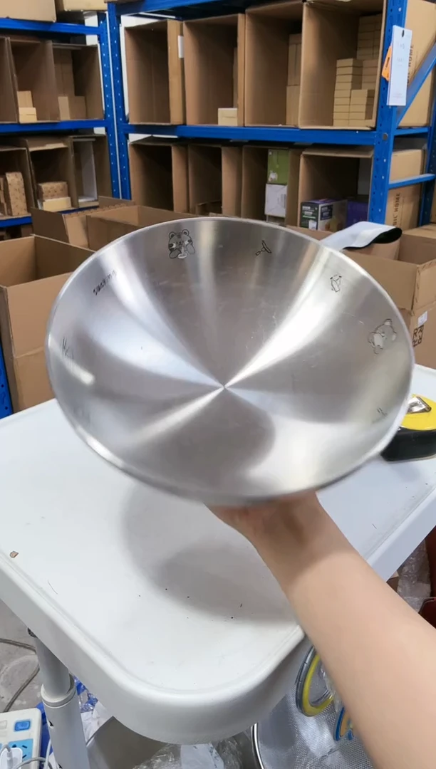 【闪购商品】瓷片22cm不锈钢双层面碗