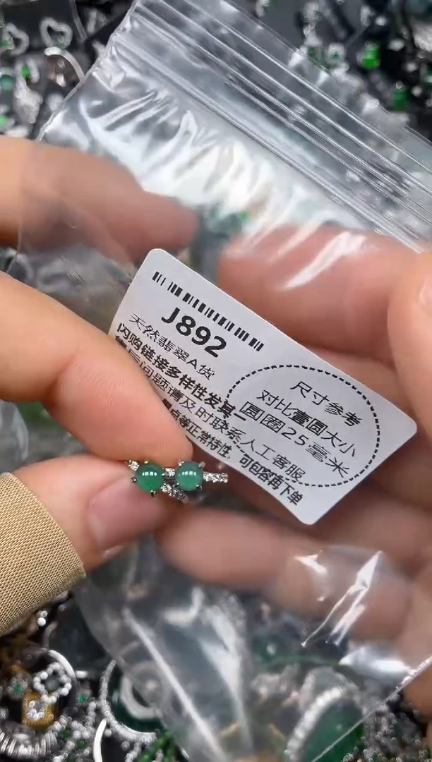 颈饰未镶嵌翡翠J892耳扣