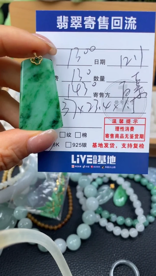 颈饰18K金镶嵌翡翠10151258
