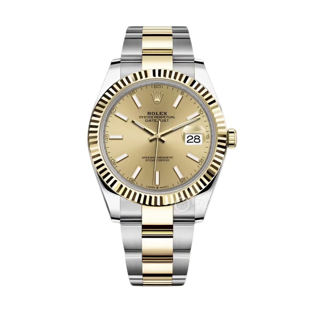 99新 Rolex/劳力士 日志系列/表径41/金盘条刻/126333