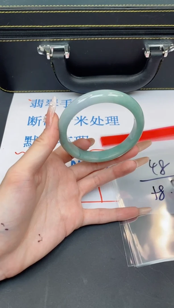 未镶嵌手镯翡翠有瑕疵NO退换-48