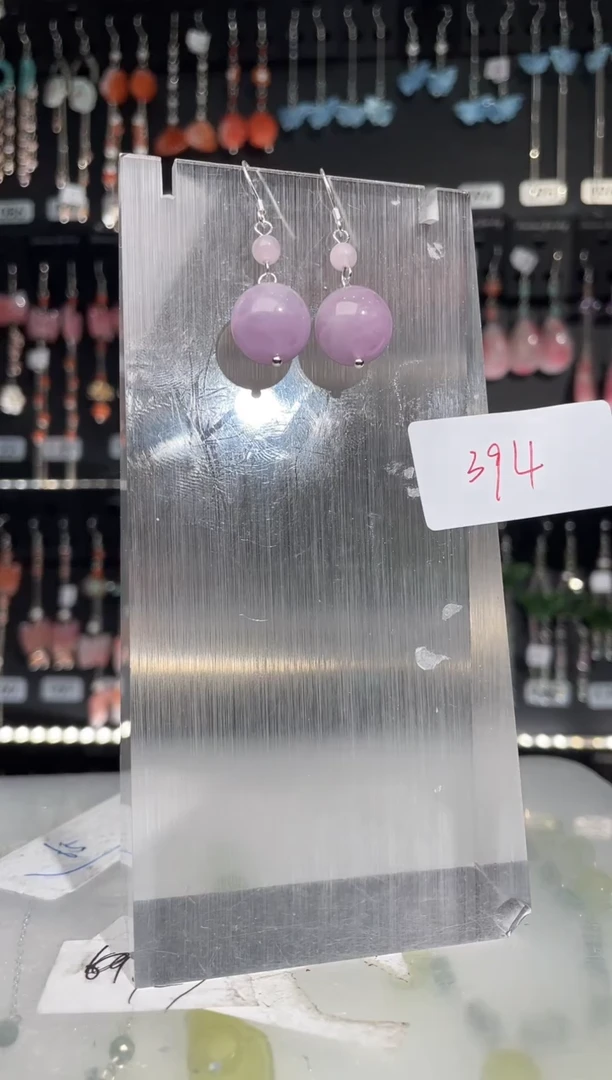 【闪购商品】紫晶耳饰银S925镶嵌喜欢拍